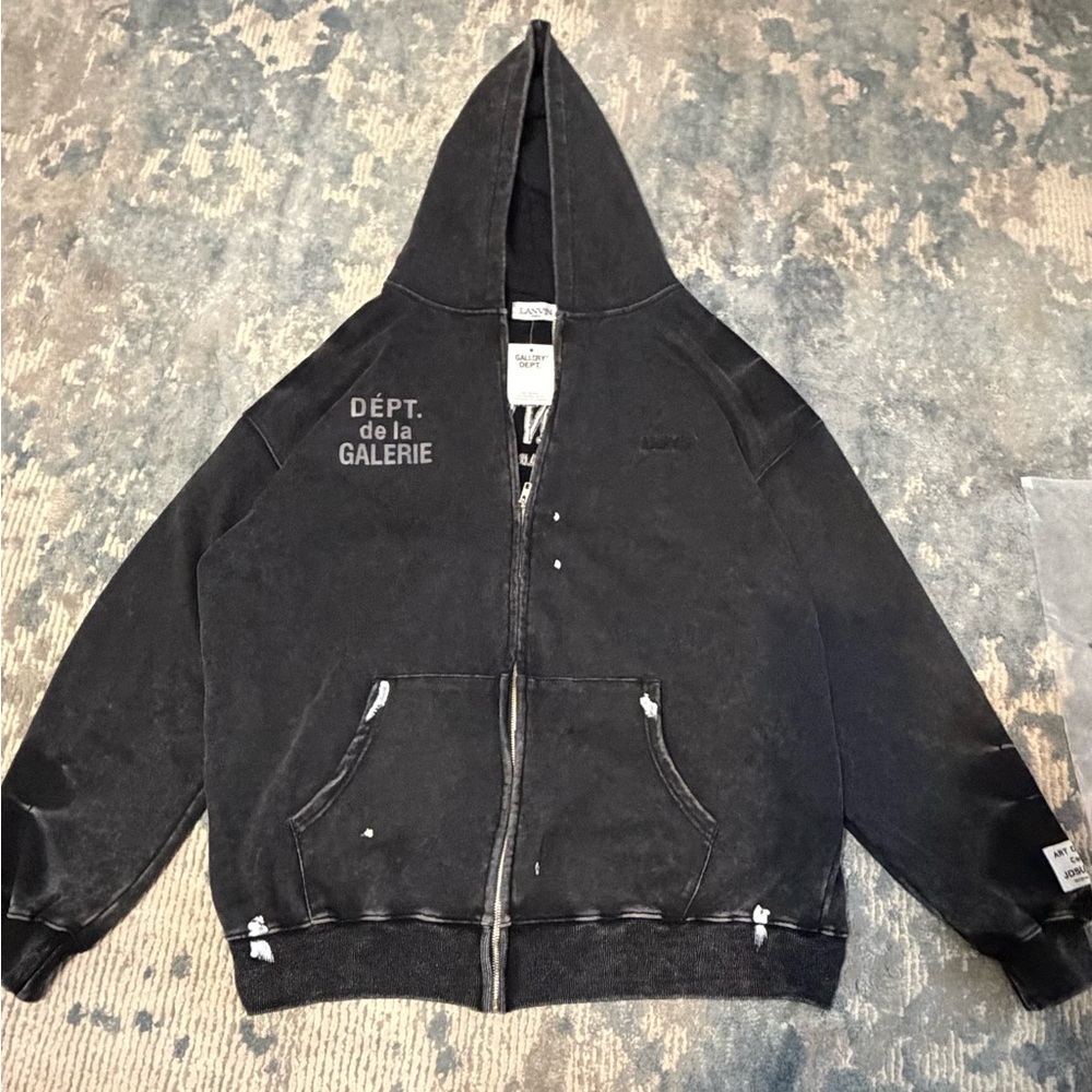 Black Zip-Up Hoodie Jacket
